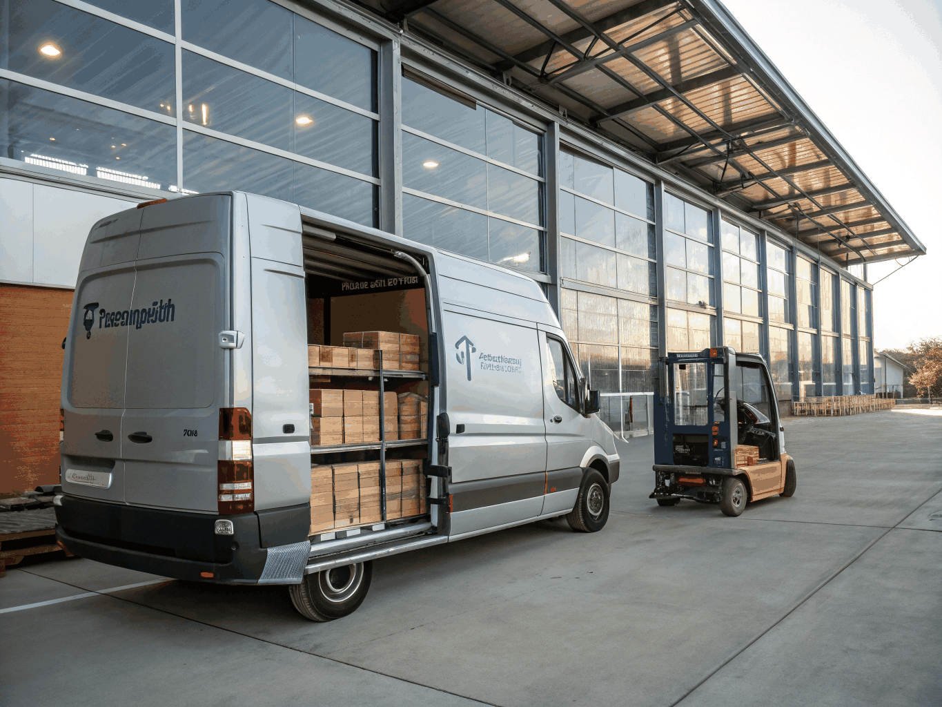 TRIWERK Transportfahrzeug und Lieferlogistik vor Ort
